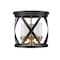 Z-Lite Malcalester 3 Light Flush Mount, Matte Black, Olde Brass & White 481F13-MB-OBR - alternate 3
